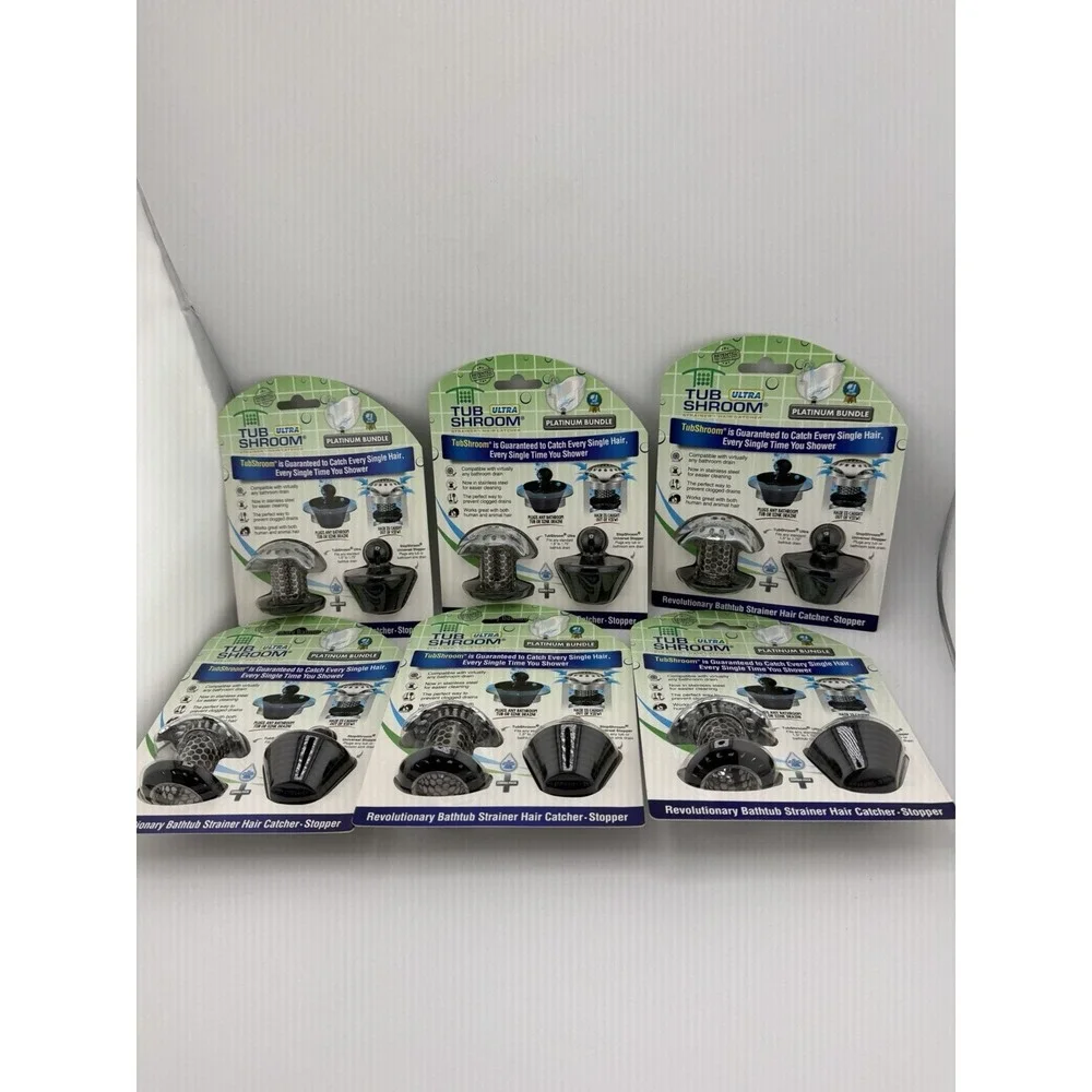 Tubshroom Ultra Revolutionary Bath Tub Drain Protector Hair Stainless  6 Pack - Picture 4 of 5